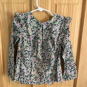 Girls floral blouse from Jacadi, size 6, like new condition
